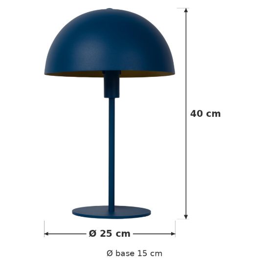 Lampada da tavolo a cupola per sala da pranzo contemporanea blu