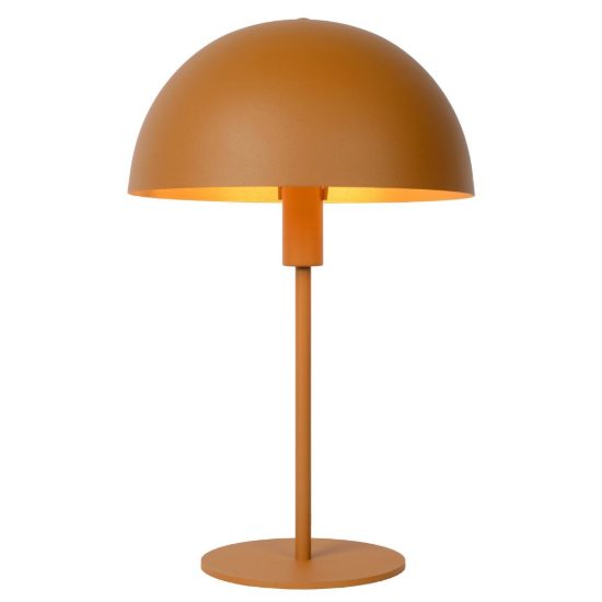 Lampada da tavolo a cupola per salotto contemporanea giallo ocra