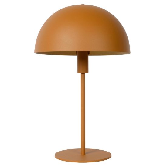 Lampada da tavolo a cupola per salotto contemporanea giallo ocra