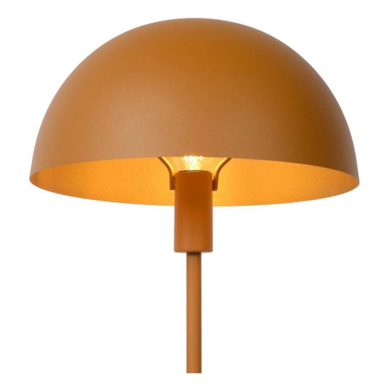 Lampada da tavolo a cupola per salotto contemporanea giallo ocra