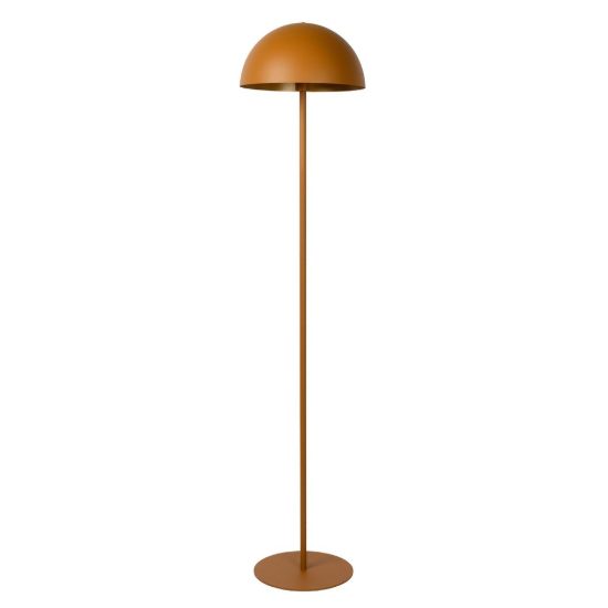 Lampada da terra a cupola per salotto contemporanea giallo ocra