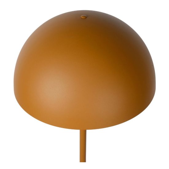 Lampada da terra a cupola per salotto contemporanea giallo ocra