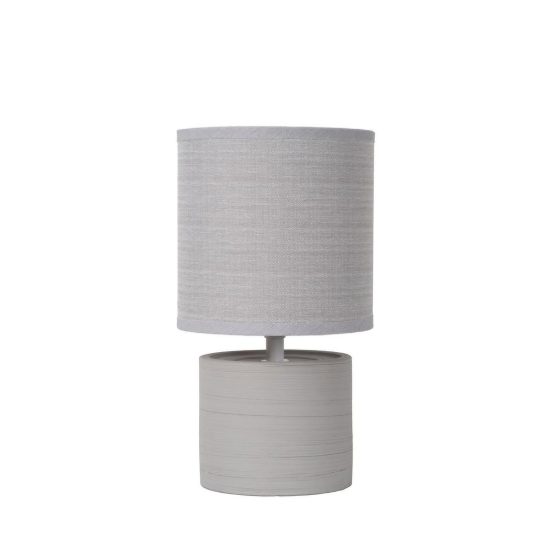 Abat-jour a cilindro per comodino moderno grigio