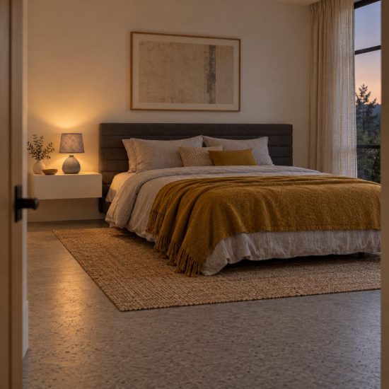 Abat-jour conico per comodino moderno grigio
