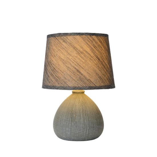 Abat-jour conico per comodino moderno grigio