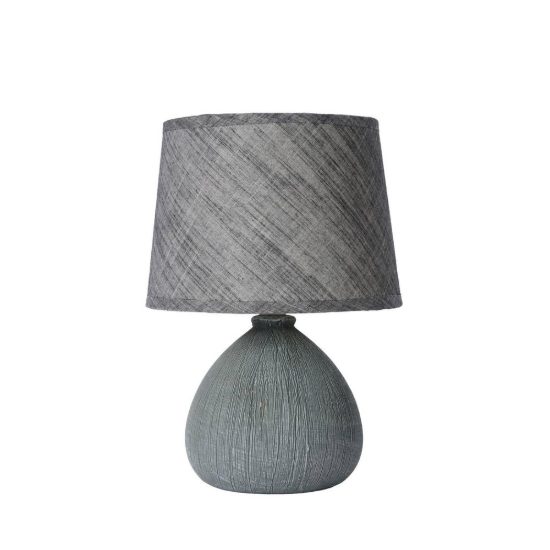 Abat-jour conico per comodino moderno grigio