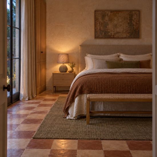 Abat-jour conico per comodino moderno marrone