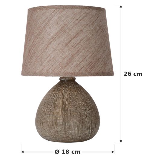 Abat-jour conico per comodino moderno marrone