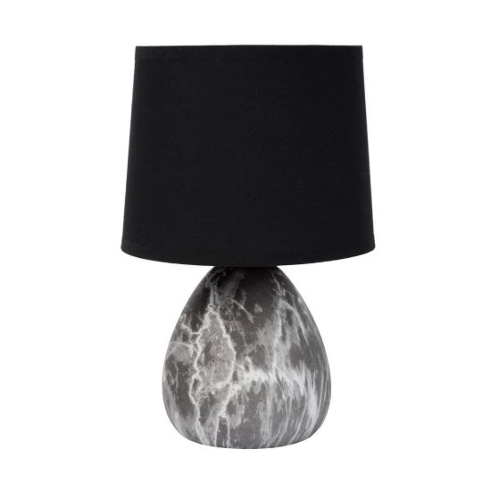 Abat-jour conico per comodino contemporaneo nero bianco