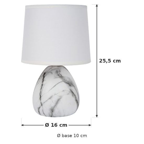 Abat-jour conico per comodino contemporaneo bianco
