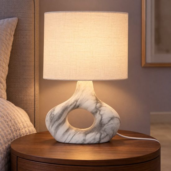 Abat-jour per comodino moderno bianco