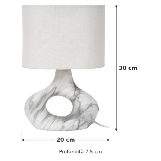 Abat-jour per comodino moderno bianco