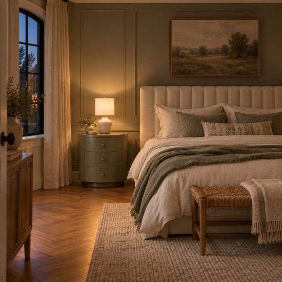 Abat-jour a vaso per comodino contemporaneo crema bianco