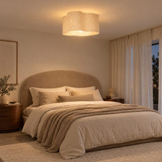 Plafoniera a nuvola per camera da letto moderna crema