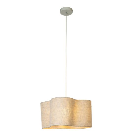 Lampadario a sospensione a nuvola per sala da pranzo moderno crema