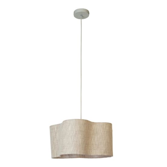 Lampadario a sospensione a nuvola per sala da pranzo moderno crema