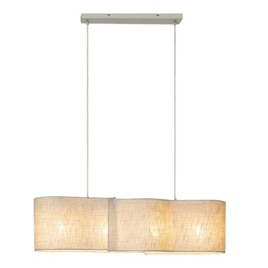 Lampadario a barra lineare a nuvola per sala da pranzo moderno crema
