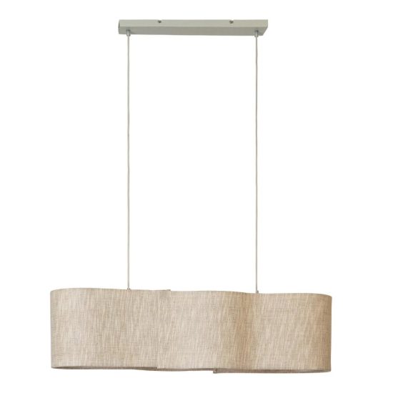 Lampadario a barra lineare a nuvola per sala da pranzo moderno crema