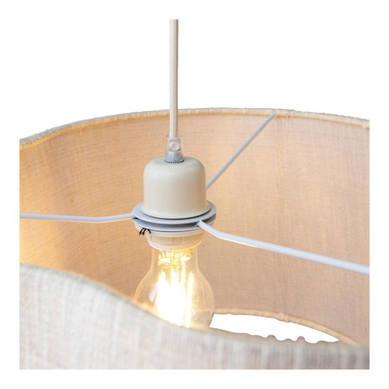 Lampadario a barra lineare a nuvola per sala da pranzo moderno crema
