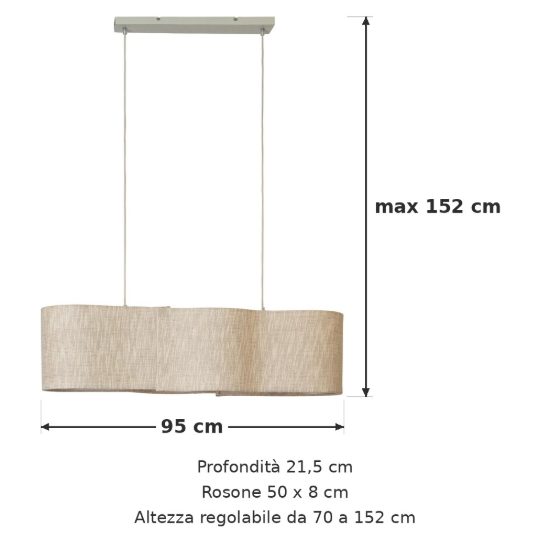 Lampadario a barra lineare a nuvola per sala da pranzo moderno crema
