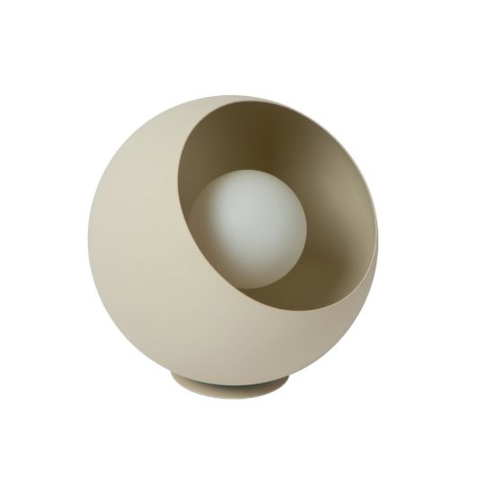 Abat-jour a sfera per comodino moderno crema
