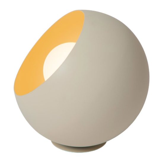 Abat-jour a sfera per comodino moderno crema