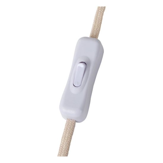 Abat-jour a sfera per comodino moderno crema