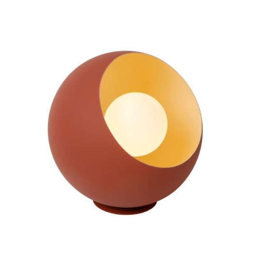Abat-jour a sfera per comodino moderno terracotta