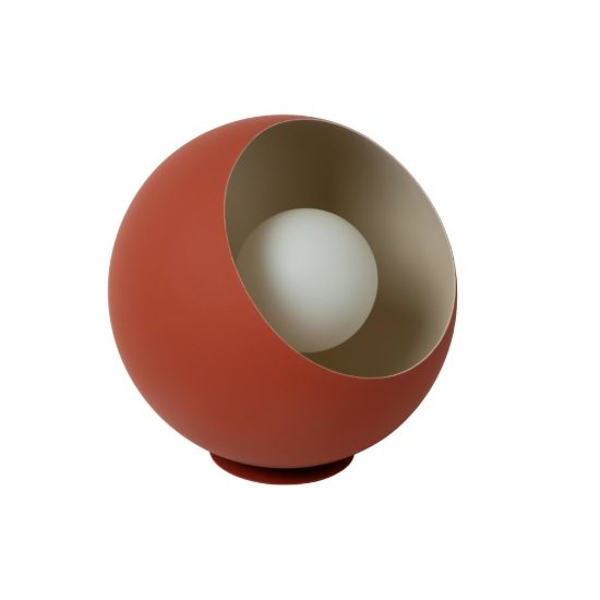 Abat-jour a sfera per comodino moderno terracotta