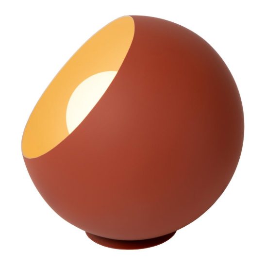 Abat-jour a sfera per comodino moderno terracotta