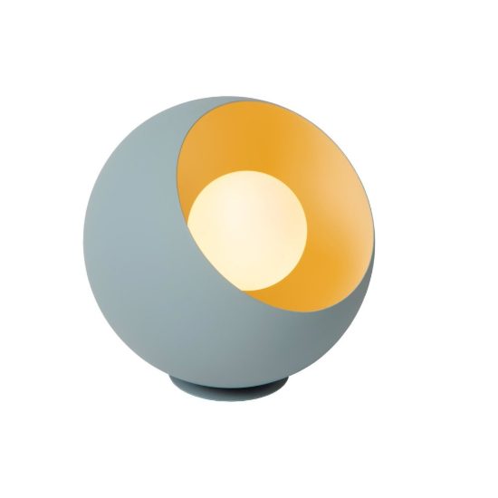 Abat-jour a sfera per comodino moderno azzurro pastello