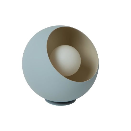 Abat-jour a sfera per comodino moderno azzurro pastello