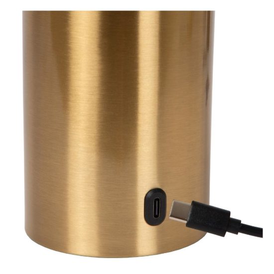 Abat-jour per comodino moderno oro led 1w 2700k touch dimmer ricaricabile
