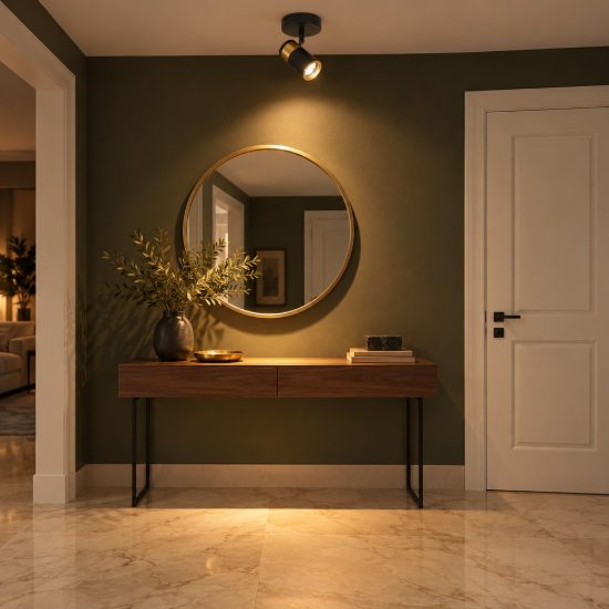 Faretto da soffitto per soggiorno orientabile moderno nero oro