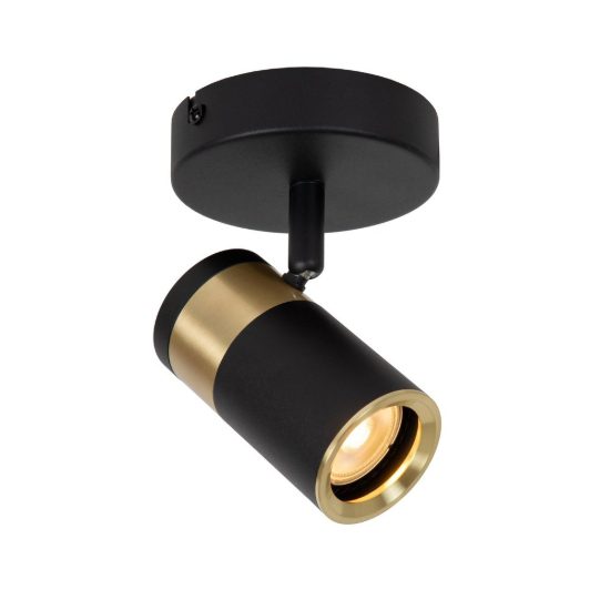 Faretto da soffitto per soggiorno orientabile moderno nero oro