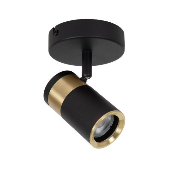 Faretto da soffitto per soggiorno orientabile moderno nero oro