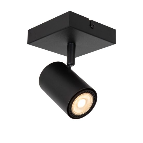 Faretto da soffitto con base quadrata per soggiorno orientabile moderno nero