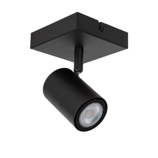 Faretto da soffitto con base quadrata per soggiorno orientabile moderno nero