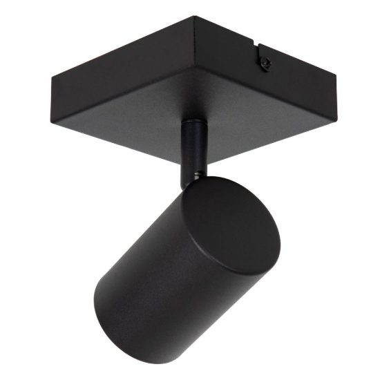 Faretto da soffitto con base quadrata per soggiorno orientabile moderno nero