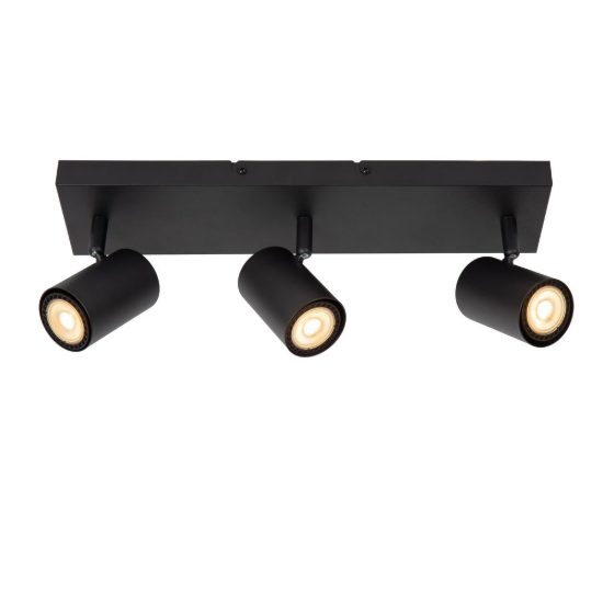 Plafoniera con 3 faretti orientabili moderna nero