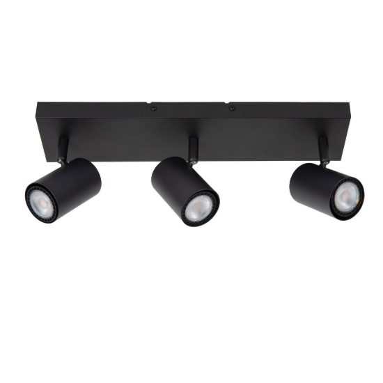 Plafoniera con 3 faretti orientabili moderna nero