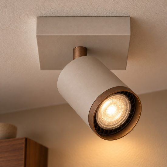 Faretto da soffitto per salotto orientabile moderno tortora caffe