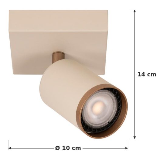 Faretto da soffitto per salotto orientabile moderno tortora caffe