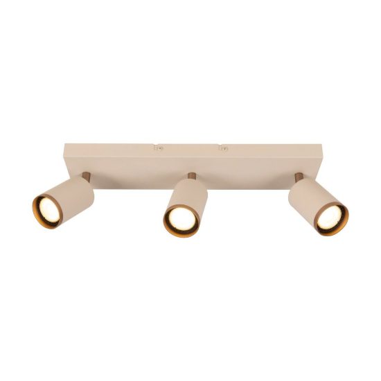 Plafoniera con 3 faretti orientabili moderna tortora caffe