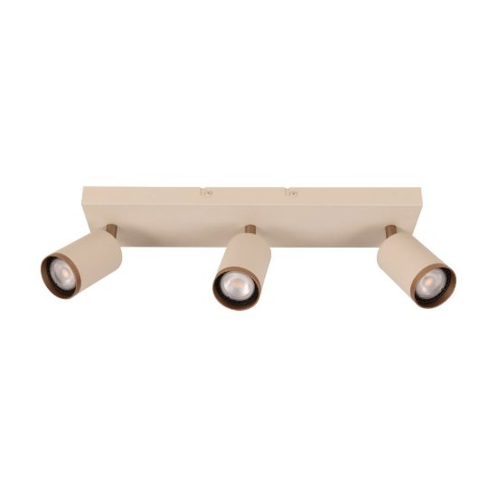 Plafoniera con 3 faretti orientabili moderna tortora caffe
