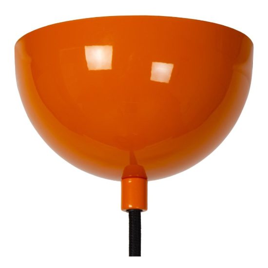 Lampadario a sospensione a disco per cucina moderno arancione