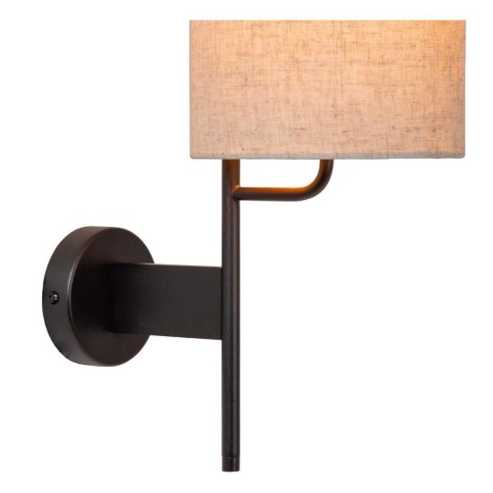 Applique per comodino camera da letto a cilindro moderna nero crema