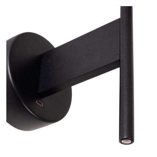 Applique per comodino camera da letto a cilindro moderna nero crema