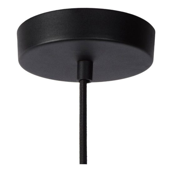 Lampada a sospensione a tubo per sala da pranzo moderna nero
