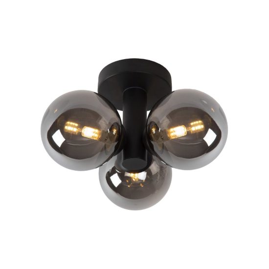 Plafoniera a sfere moderna nero fume ip44